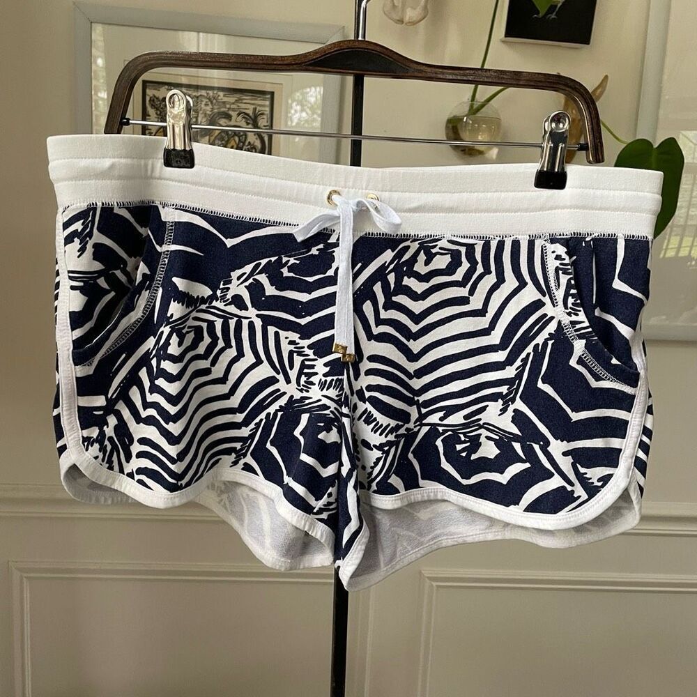 Lilly Pulitzer Chrissy French Terry Beach Shorts Blue M